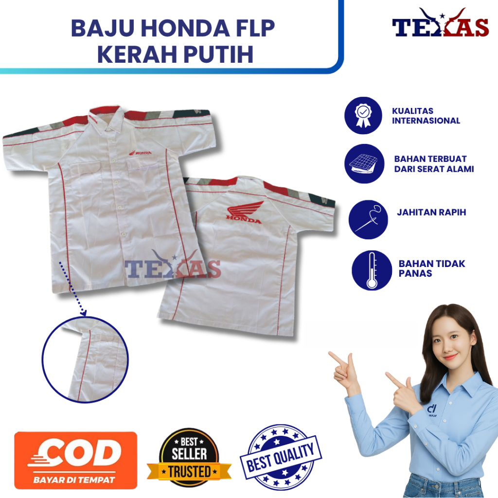 Honda Frontline People (FLP) Mens White Collar Uniform