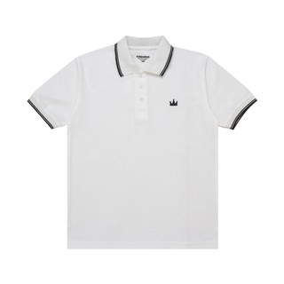 Screamous Polo Shirt CROWN LINES BLACK WHITE