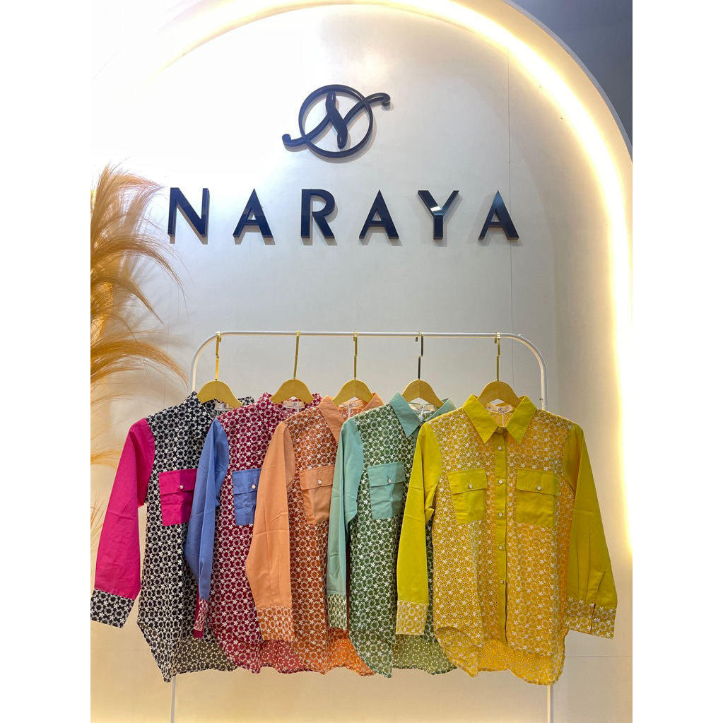 Naraya Tyana Top Black, Maroon, Orange, Pistachio & Butter