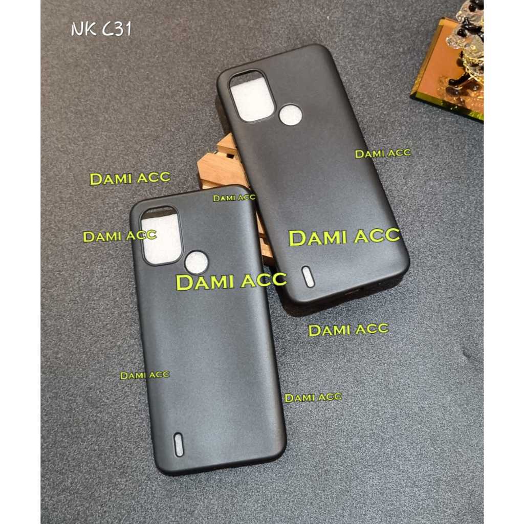 Nokia c12 Nokia c21 plus nokia c31 Macaron Square Black Soft Case Plain Black