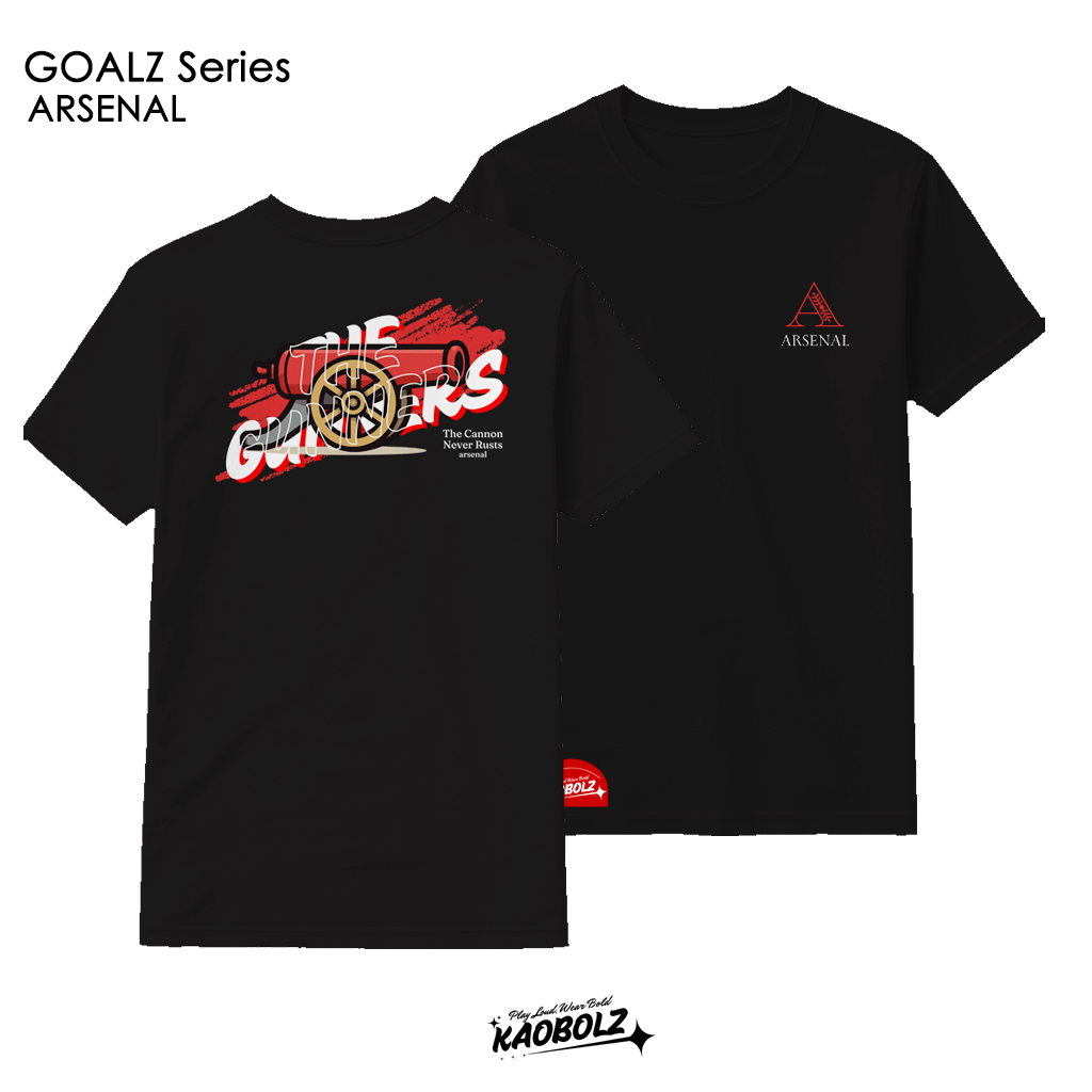 เสื้อฟุตบอล - Arsenal The Gunners Black | เสื้อยืดอาร์เซนอล | คาบอลซ | เสื้อยืดฟุตบอล