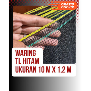 Waring TL Hitam Ukuran 10m x 120cm/Serba Guna Waring Jaring Pagar Kebun / Kandang Ayam / Sekat kolam