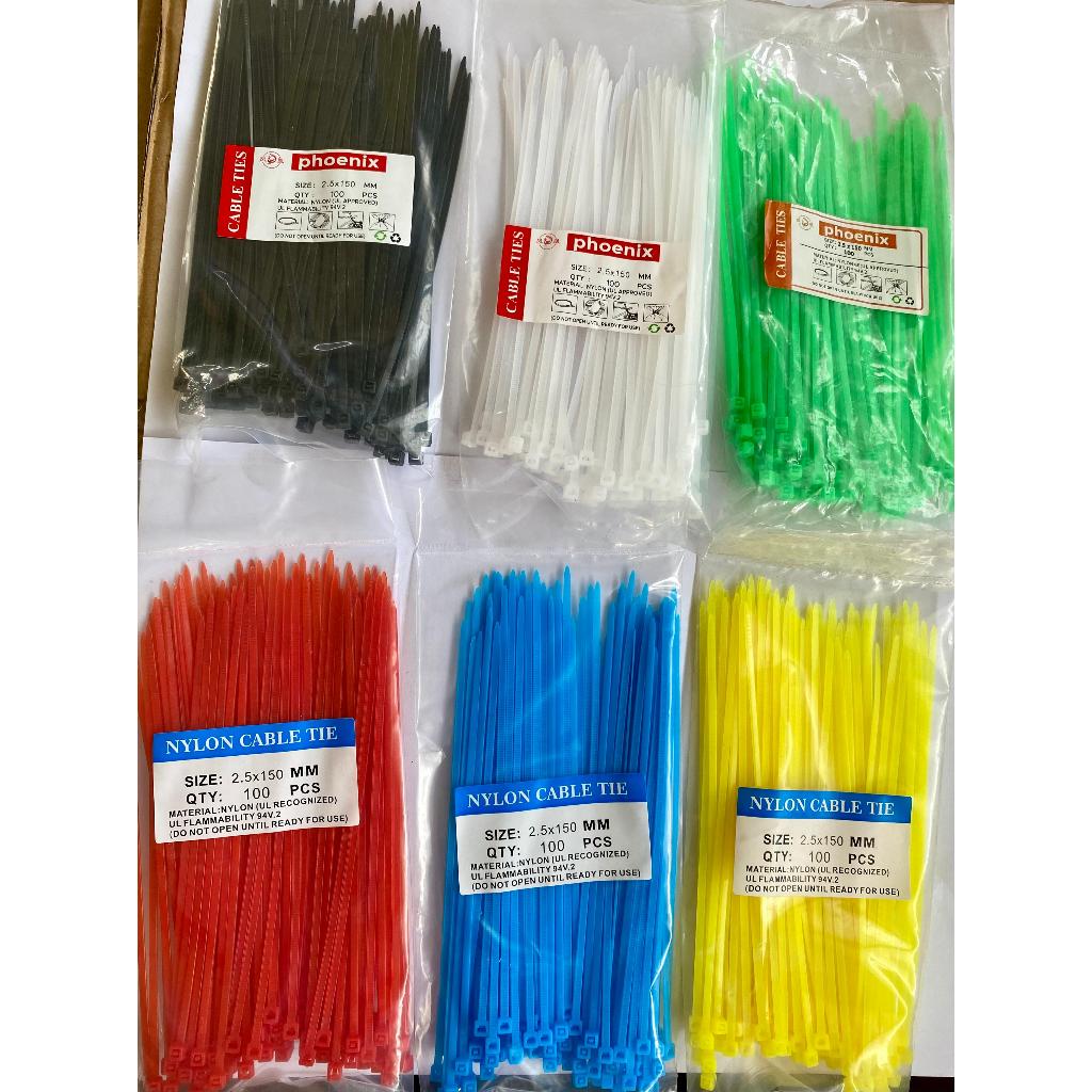 เคเบิ้ลไทร์ - 2.5 x 150mm (15cm) CV150 - (1 แพ็ค มี 100 ชิ้น) - สี