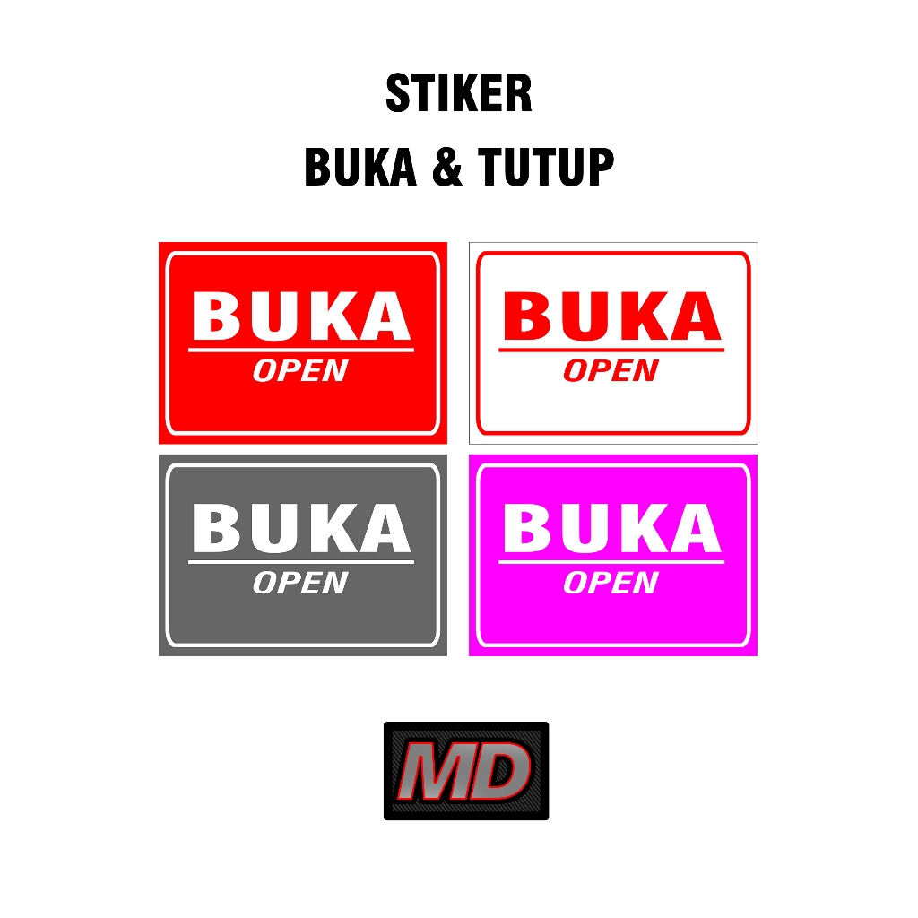 สติ๊กเกอร์ OPEN & CLOSE (GLOSSY LAMINATION)
