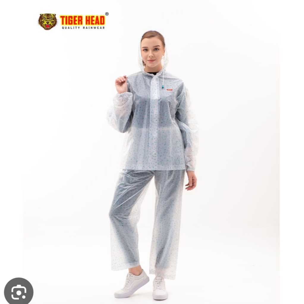 TIGER HEAD ADULT RAINCOAT 68243 ชุดเสื้อและกางเกงสําหรับผู้ชายและผู้หญิงสามารถสวมใส่
