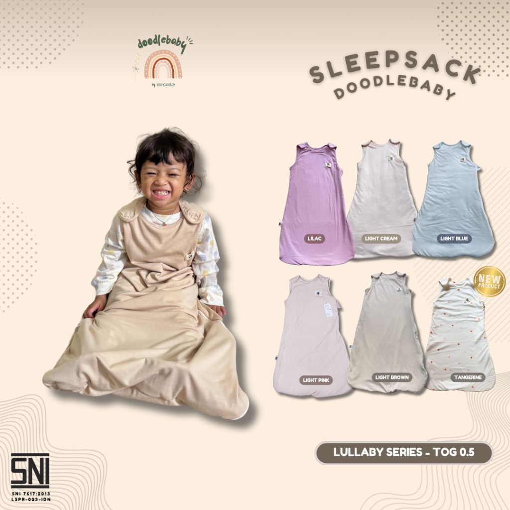 KATUN Doodlebaby by Minomiko Sleepsack Lullaby Series TOG 0.5 100% Cotton SNI | ถุงนอนเด็ก | ผ้าห่มเด็กสําเร็จรูป