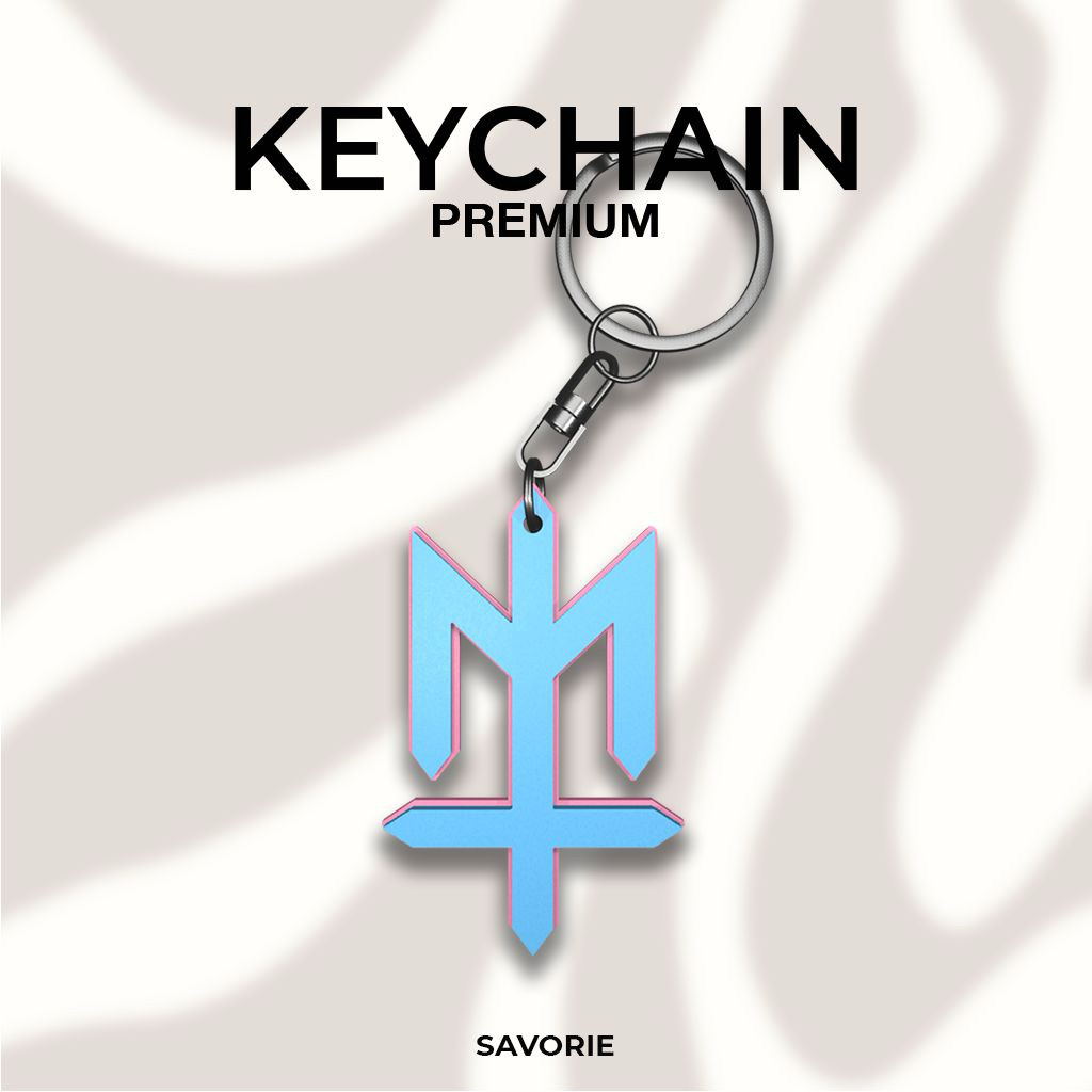 GANTUNGAN MATERNAL BLUE PINK 3D KEYCHAIN