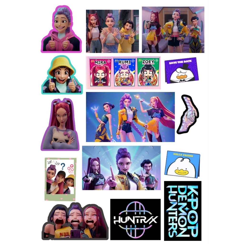 K-POP Demon Hunter Sticker pack // HUNTRIX // ONLY BOYS // Anime
