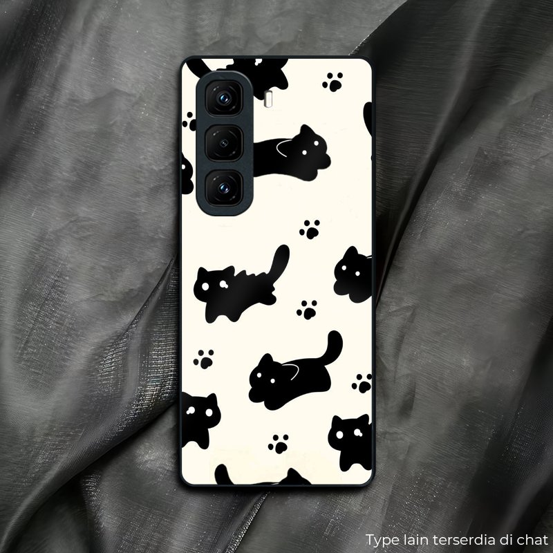 HP ล่าสุด INFINIX HOT 60i Glass Softcase Cute Motif เคสโทรศัพท์ซิลิโคนพร้อมการป้องกันกล้อง {SK416}