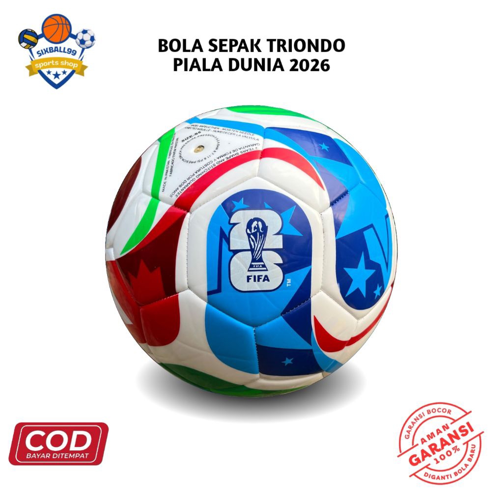 MESIN TRINDA WORLD CUP 2026 MEXICO SIZE 5 รองเท้าฟุตบอล SEWING