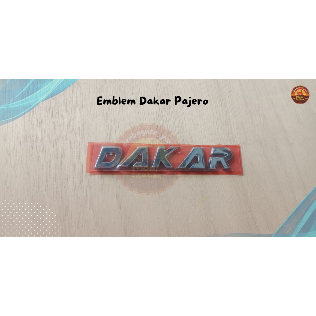สัญลักษณ์ Pajero Dakar / สัญลักษณ์โลโก้ท้ายรถ Pajero / ป้ายสัญลักษณ์ Pajero Dakar chrome Dakar