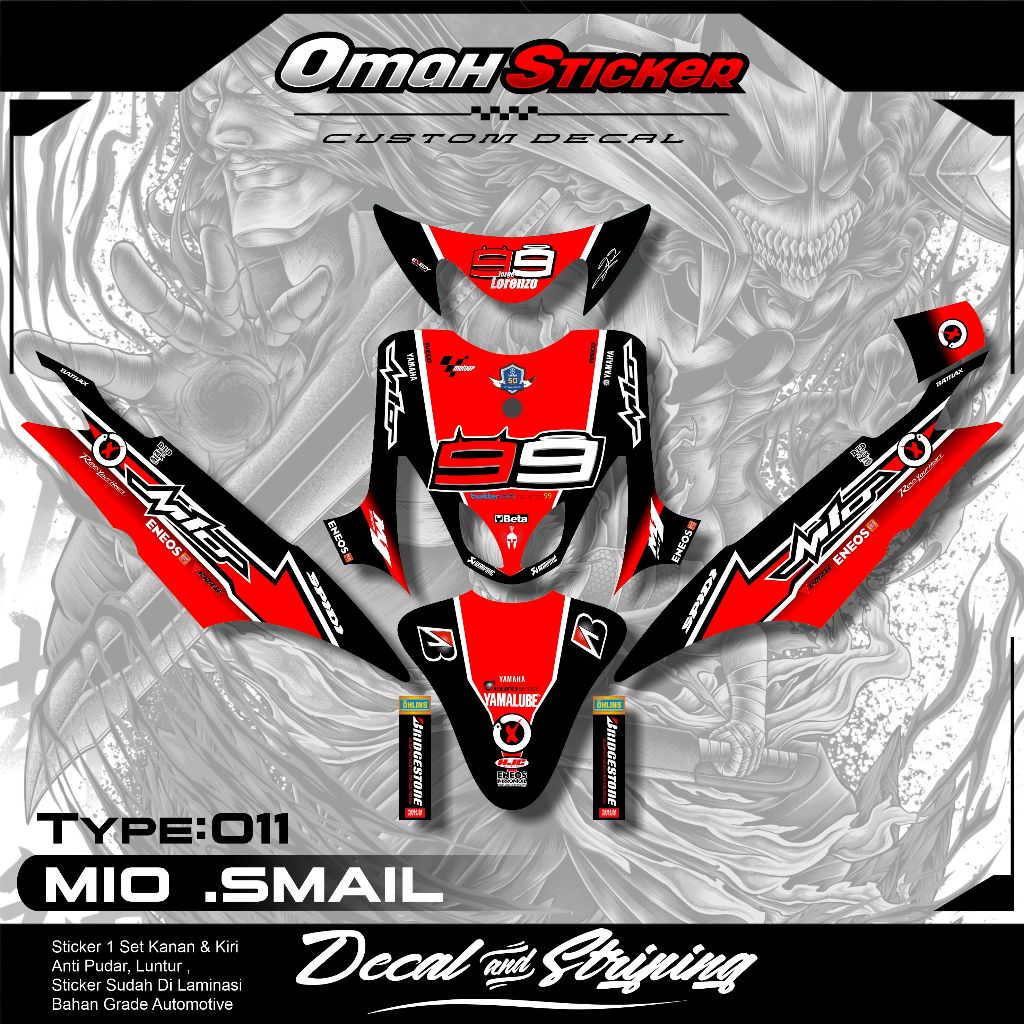 Decal Mio Smile Full Body Sticker Mio Smile Full Body Striping Mio Smile. ADT.011