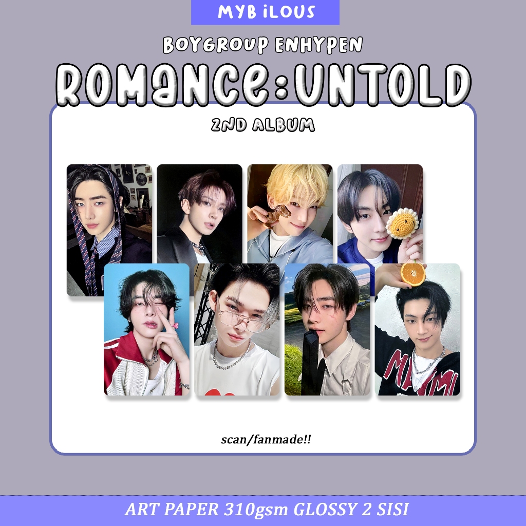 [UNOFFICIAL] ENHYPEN ENHYPEN ROMANCE : UNTOLD PHOTOCARD FANMADE