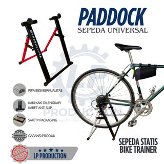 Paddock Sepeda Statis Bike Trainer Stand Universal MTB Road Bike Fixie Seli Lipat 120KG Anti Slip