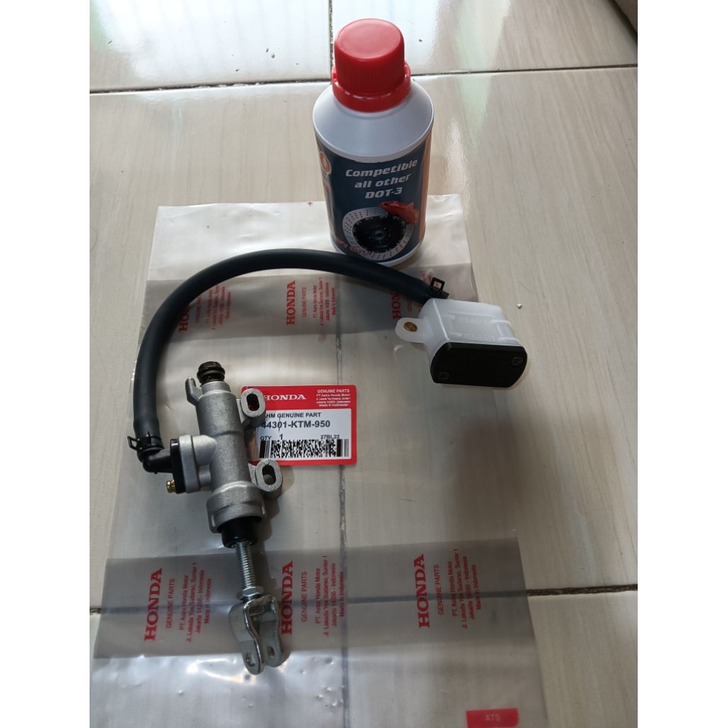หลักการเบรก ASSY + ของเหลวเบรกขนาดใหญ่ 300 ML สําหรับ HONDA SUPRA X 125 รองเท้าบูทด้านหลัง SUPRA X K