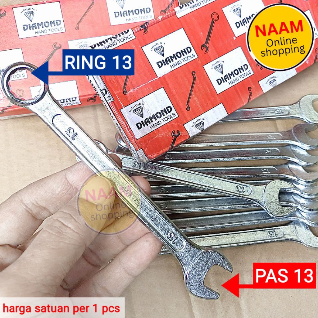 13 RING COMBINATION WRENCH - 13 RING WRENCH + 13 WRENCH - 2 IN 1 RING WRENCH