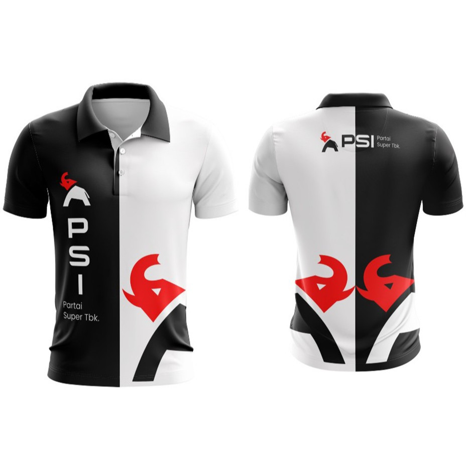 เสื้อยืด PSI ล่าสุด 2025 Super Party Polo Tbk โลโก้ใหม่ - เสื้อยืดคอปกโปโล PSI