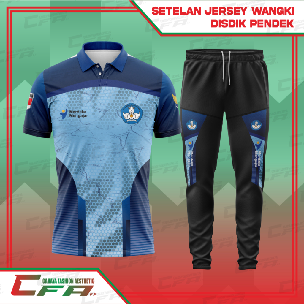 CFA EDUCATIONAL SERVICE JERSEY SET POLO COLLAR DRYFIT MILANO FULL PRINTING SHORT SLEEVES