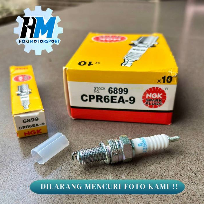 หัวเทียน NGK CPR6EA ดั้งเดิม - หัวเทียน NGK ยาว CPR6EA-9 สําหรับ Kharisma, Beat, Scoopy ฯลฯ หัวเทียน