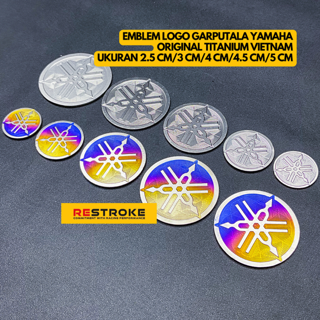 EMBLEM โลโก้ FORK MIO NOUVO NMAX XMAX TITANIUM GR5 ORIGINAL TITANIUM VIETAM