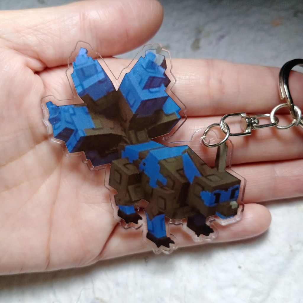 GANTUNGAN CORRUPTED KITSUNE Grow A Garden พวงกุญแจ Kitsune