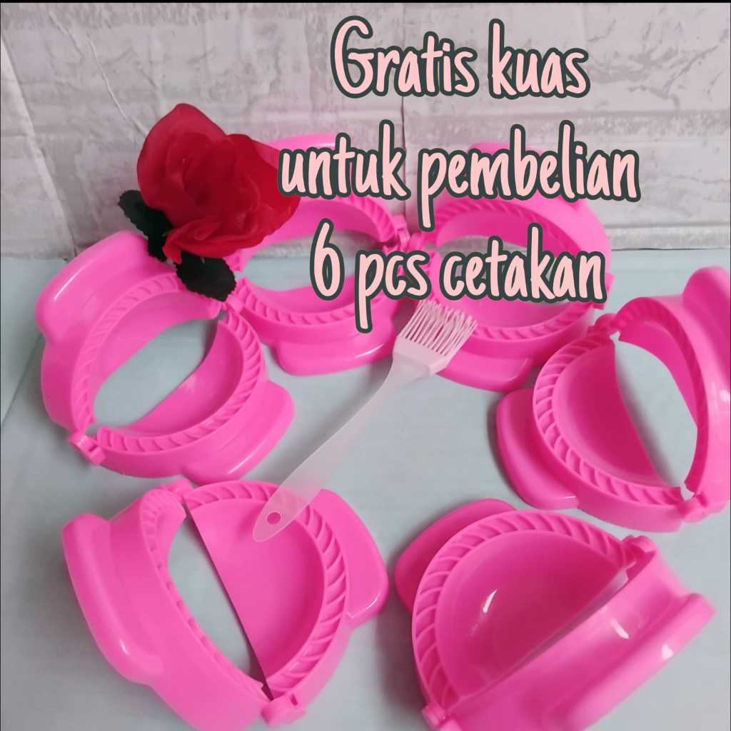 แม่พิมพ์เค้กพลาสติกสีพาสเทล 6 ชิ้น Cireng Dumpling Skin Dough Dimsum Gyoza ขนาดเล็ก 10 ซม.