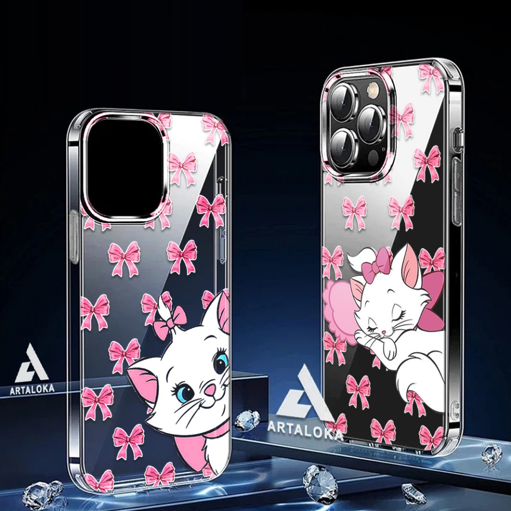 GLOSSY CLEAR CASE สําหรับ motorola G45 5G / G34 5G - Ribbon Cat MOTIF - NF48 - ALL TYPE CHAT ADMIN