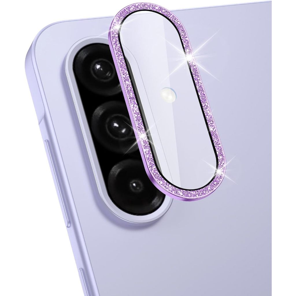 เจ็ทสีม่วง UNGU / 1 ชุด! 3 ชิ้นกล้อง Full Frame / SAMSUNG A56 A36 A26 A17 A16 Tempered 2 Glass / Ful