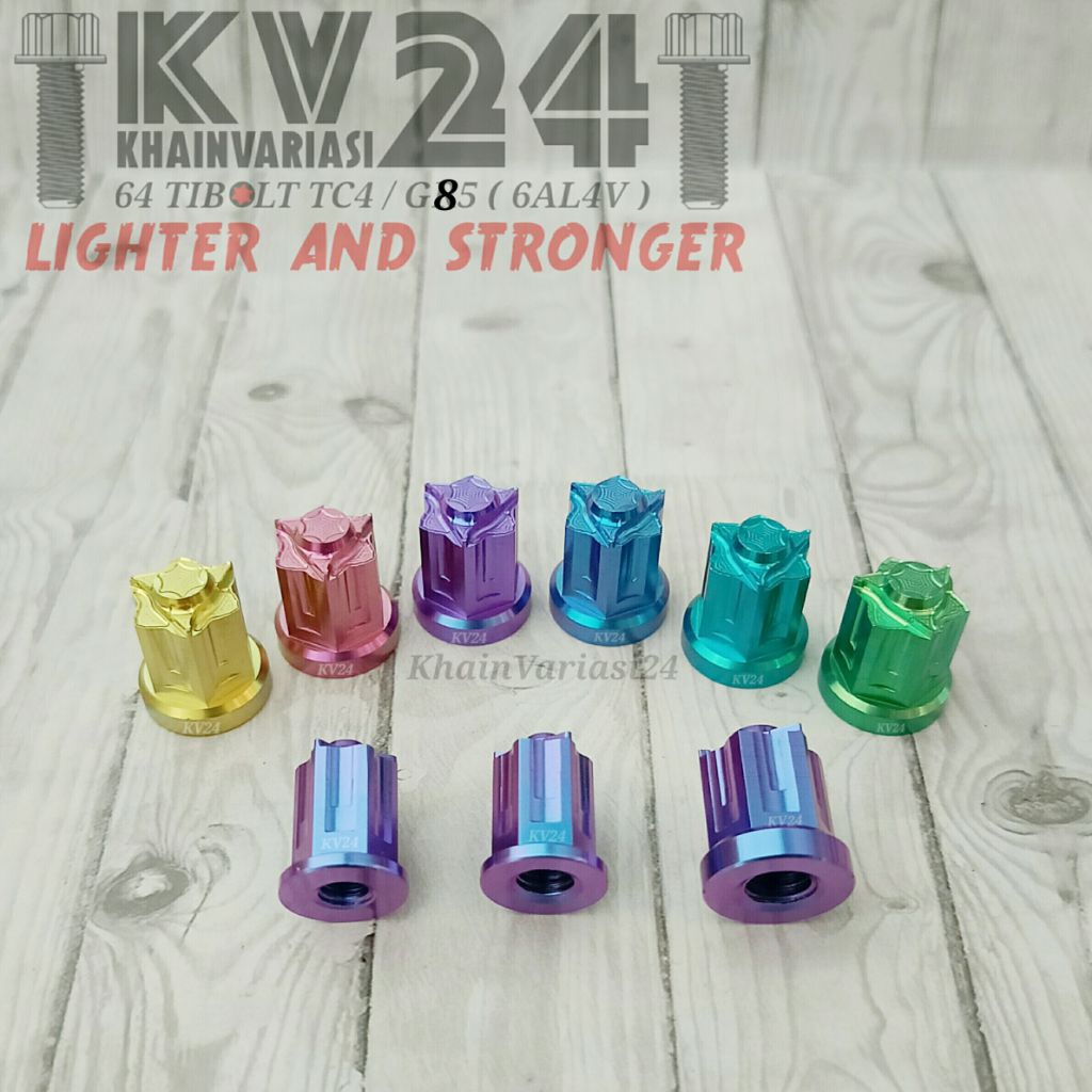 น็อตยาว น็อตหัวน็อตไอเสีย M6 Dart 10 M7 Dart 11 M8 เกลียว 12 ไทเทเนียม