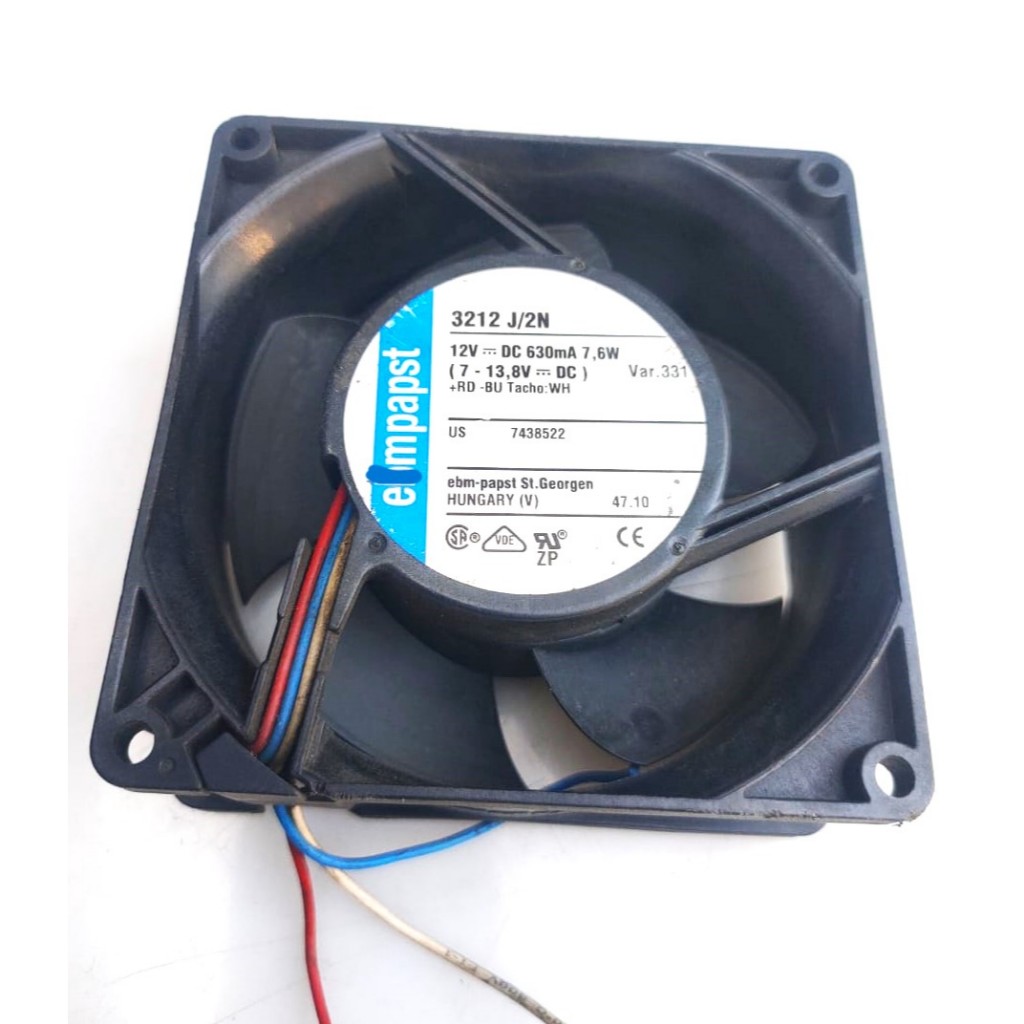 พัดลม Dc Embpapst 12v 0.63A9.2x3.8cm Rpm 9.26000
