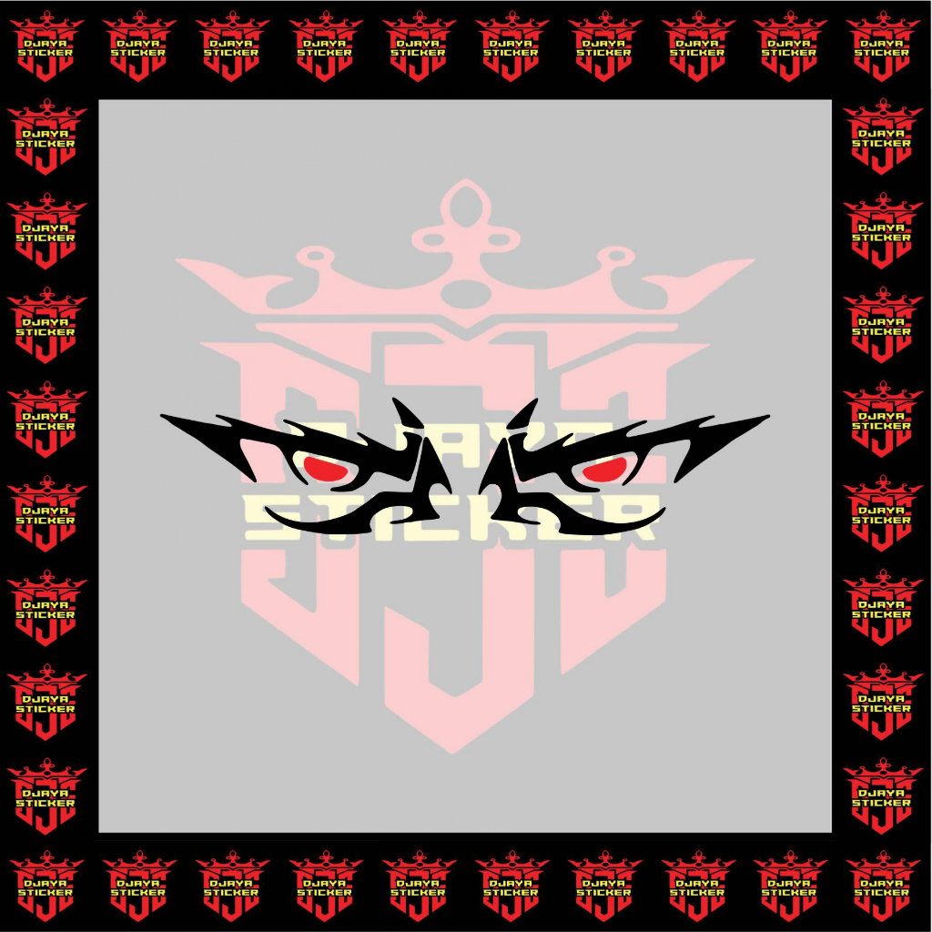 MATA Eagle Eye Cutting Sticker V4 UK6x20cm Universal Motorcycle Light Accessories Sticker