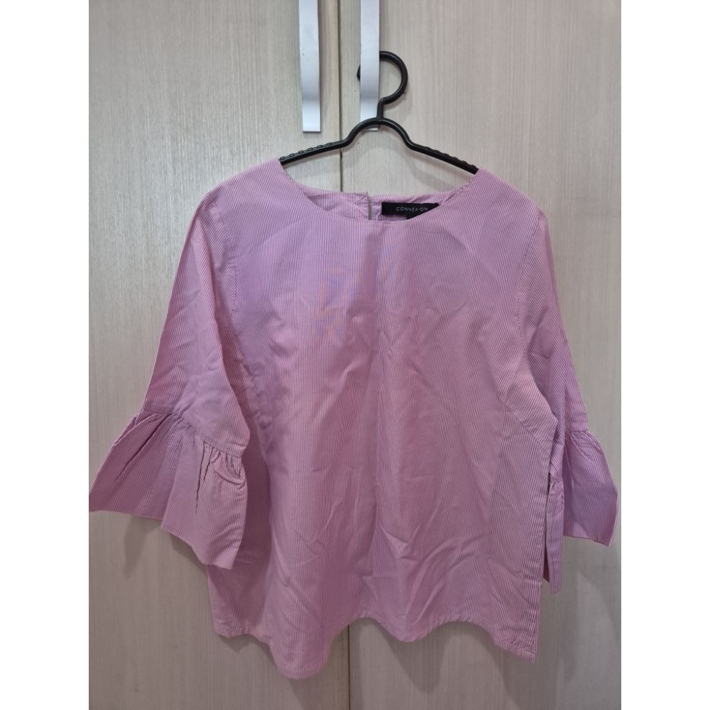 PRELOVED CLOTHES l Used Connexion Brand เสื้อสีชมพูแขนสามส่วน