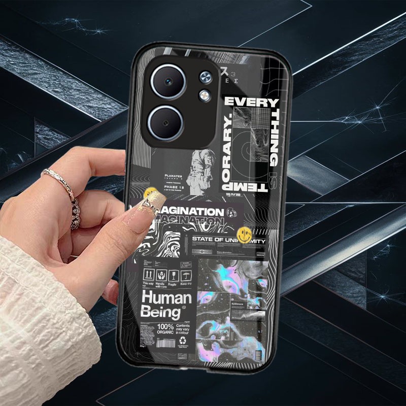 ล่าสุดOppo A5X Glass Softcase 2025 - เคสOppo A5X - เคสOppo A5X HP - เคสOppo A5X HPคลุมทั้งหมดกล้องปก