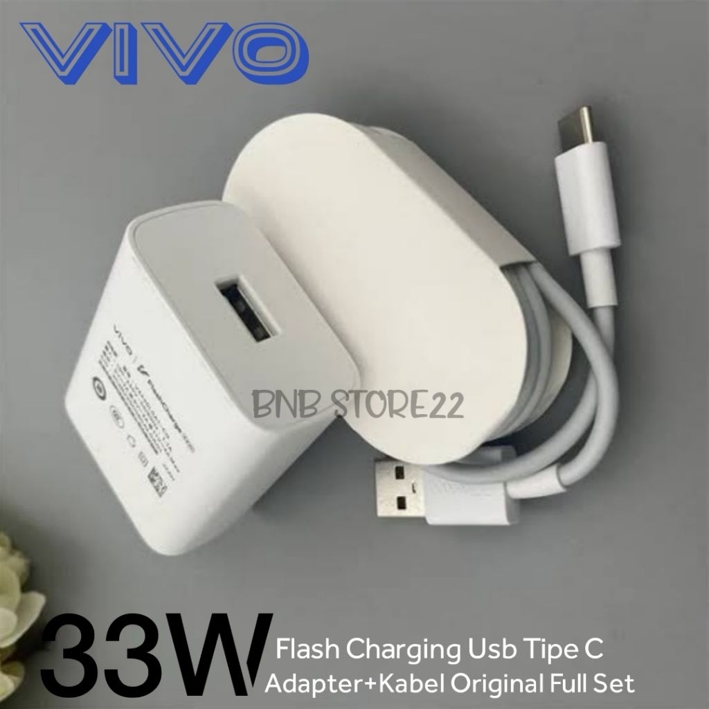 Original VIVO V21 4G / V21 5G Charger 33W ชุด Usb Type C Data Cable Flash Charge Adapter Charger 33 