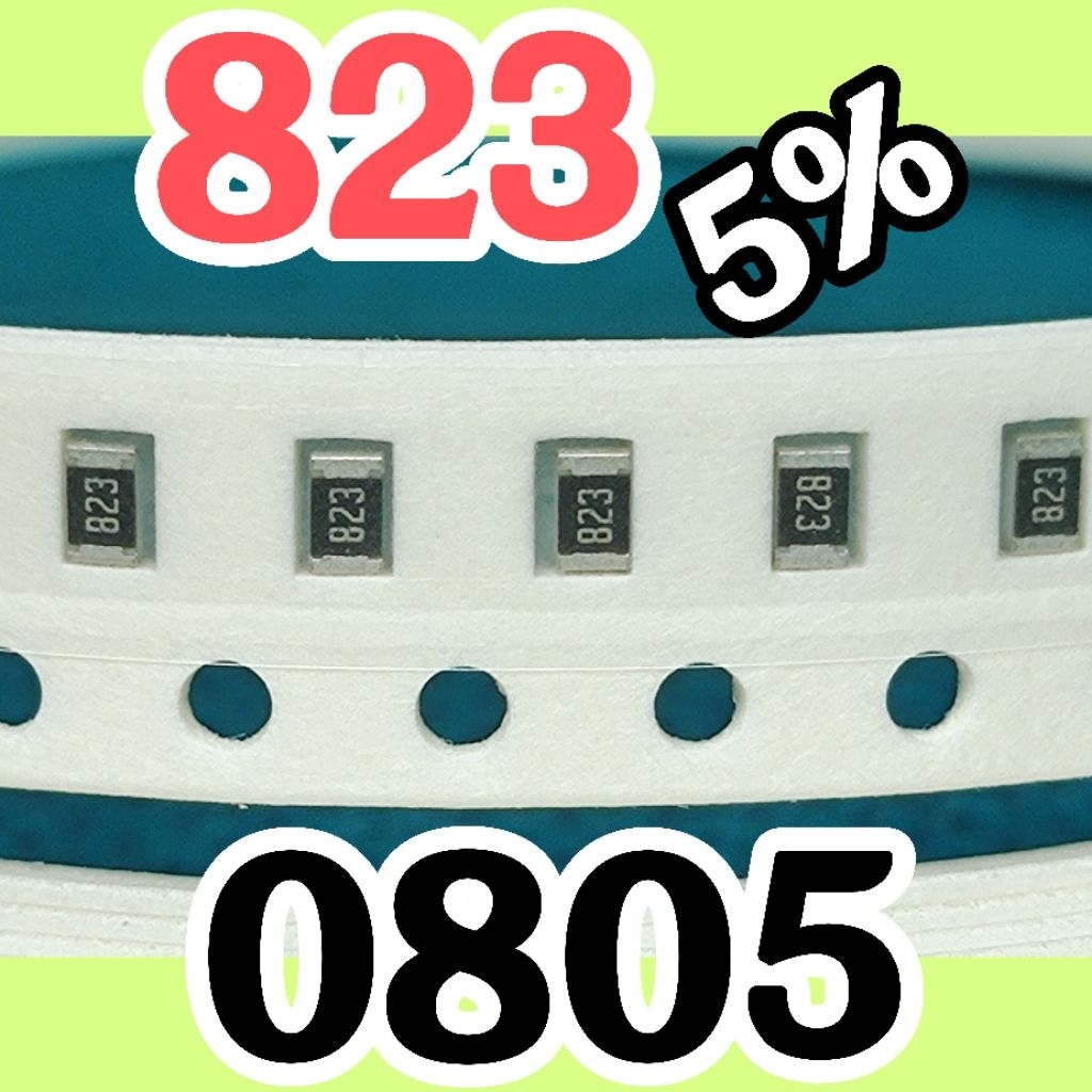 10 ชิ้นตัวต้านทานชิป smd 823 82K0 5% ขนาด 2012 0805 82Kohm 82 Kohm 82K โอห์ม