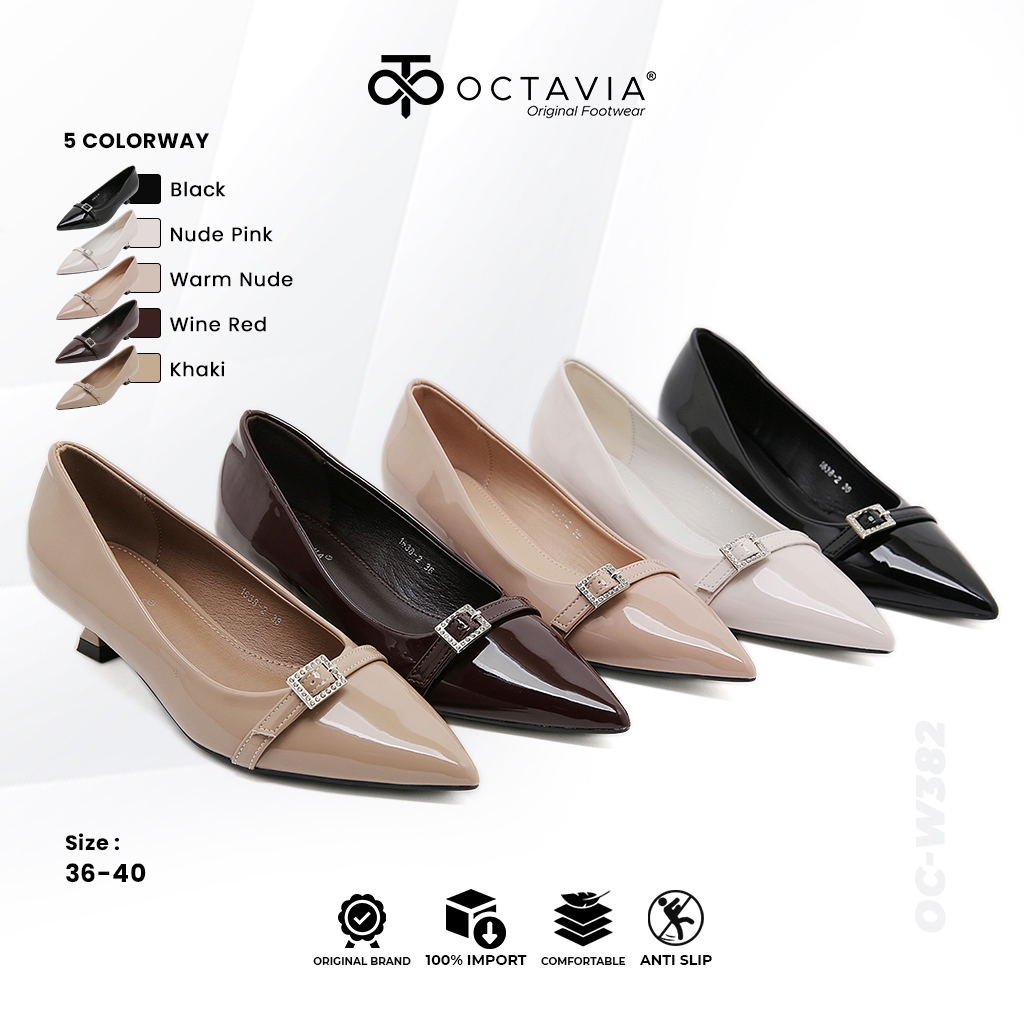 OCTAVIA Womens Kitten Heels Pointed Toe Shoes OC-W382
