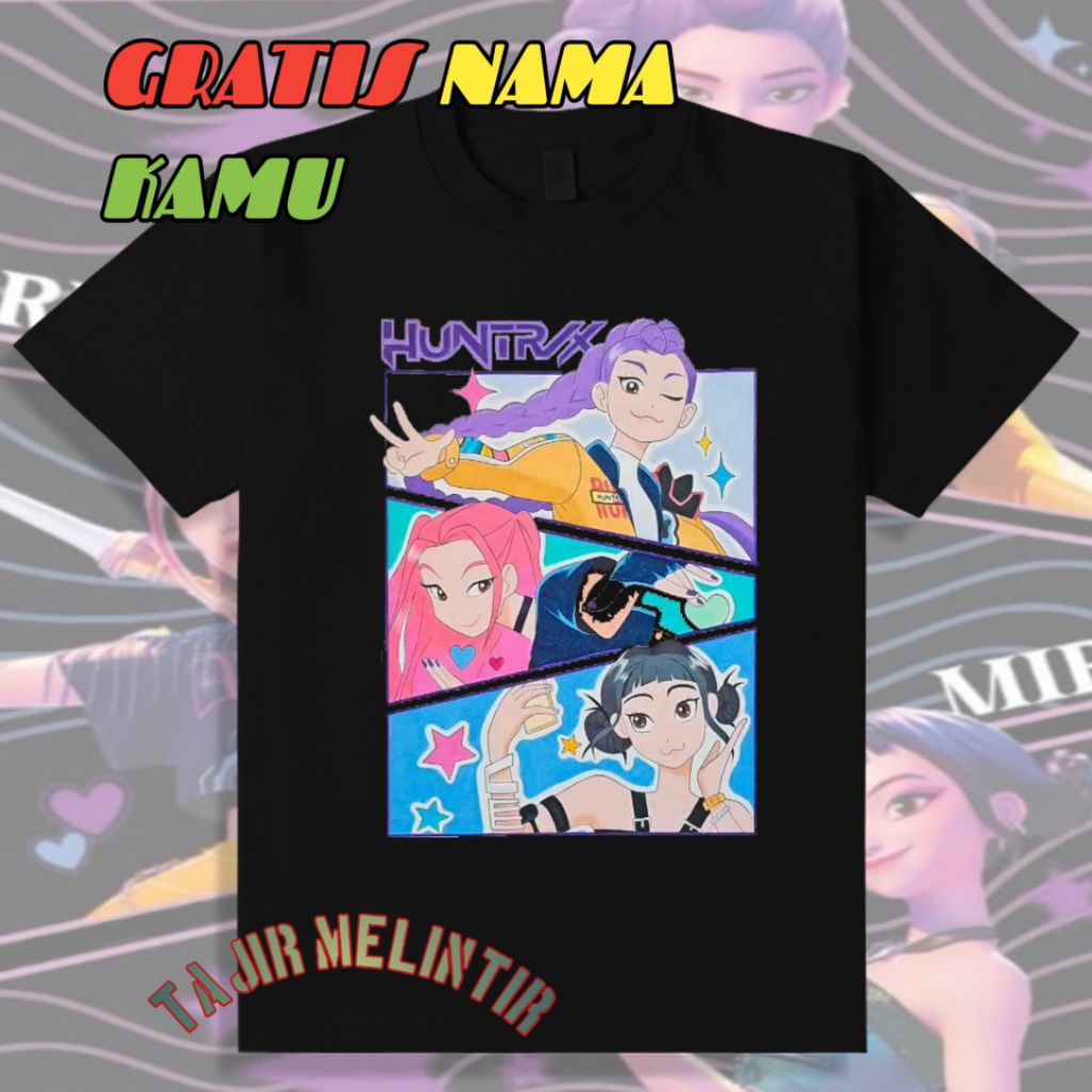 K-POP CHILDRENS CLOTHES K-POP DEMON HUNTER GIRLS เสื้อยืด