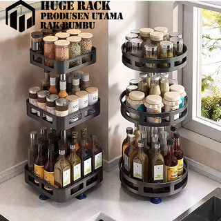 Rak Putar Bumbu Dapur Rak Bumbu Putar Berputar 360 Derajat Rak Dapur Berputar Rotate Kitchen Spice Rak Bumbu Dapur 3 Susun