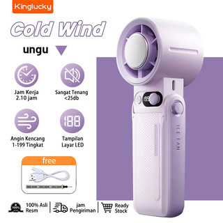 KingLucky Kipas Angin Portable Mini  Dapat Dilipat Kipas Kencang Strong Refrigeration Wind 199 Gear Wind Speed Kipas Angin Turbo Fan Digita