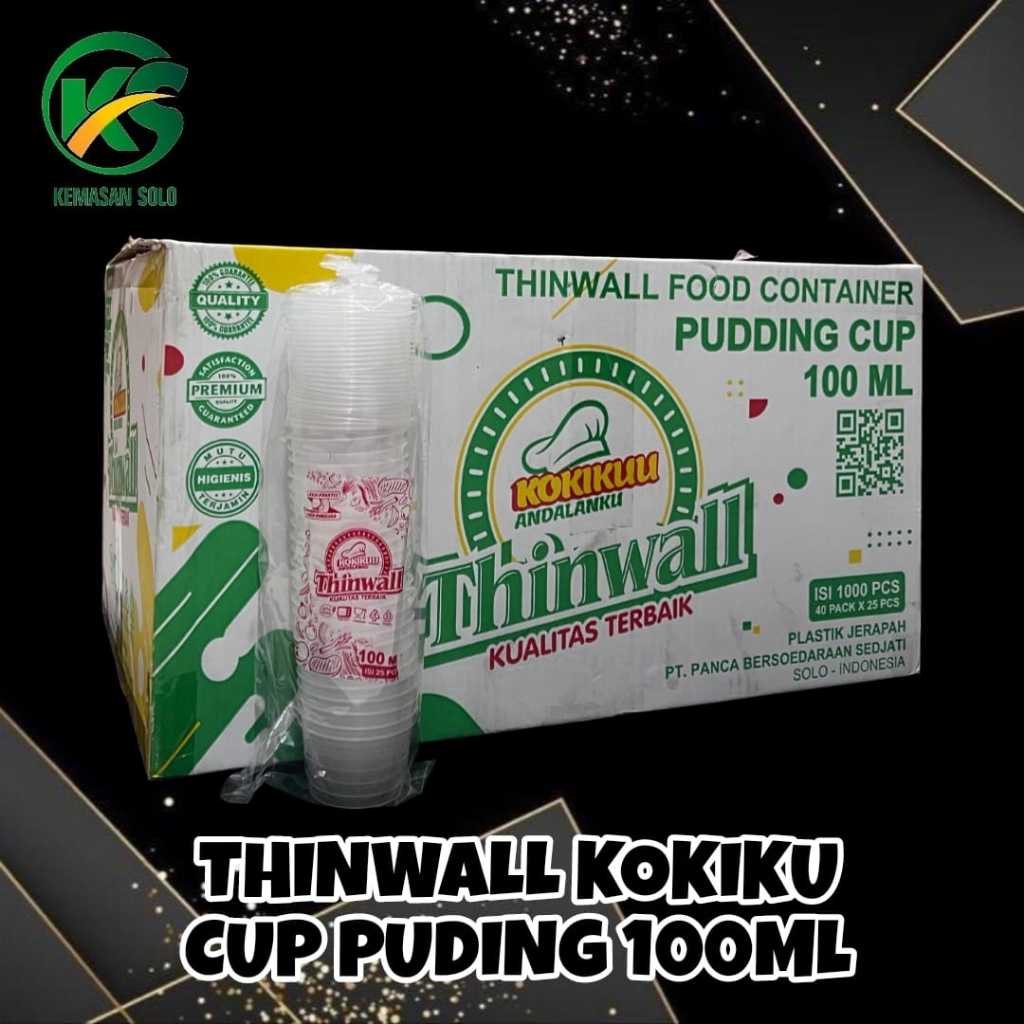 Mister Gear Thinwall Pudding Cup 100 Ml Kokikuu Thinwall Jelly Pudding Cup 100Ml Kokikuu