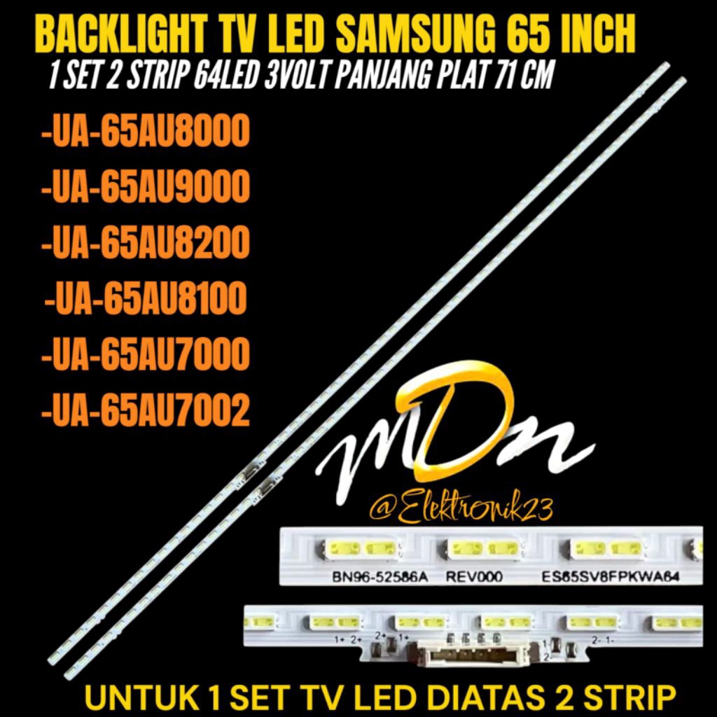 SAMSUNG 65 INCH LED TV BACKLIGHT UA-65AU8000- UA-65AU9000- UA-65AU8200- UA-65AU8100- UA-65AU7000- UA