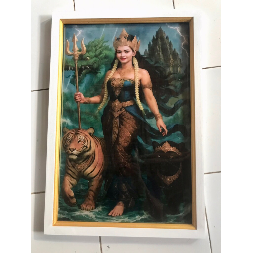 RATU Roro Kiduls south queen พิมพ์ภาพวาดตกแต่ง plus กรอบ 65x45 ซม.