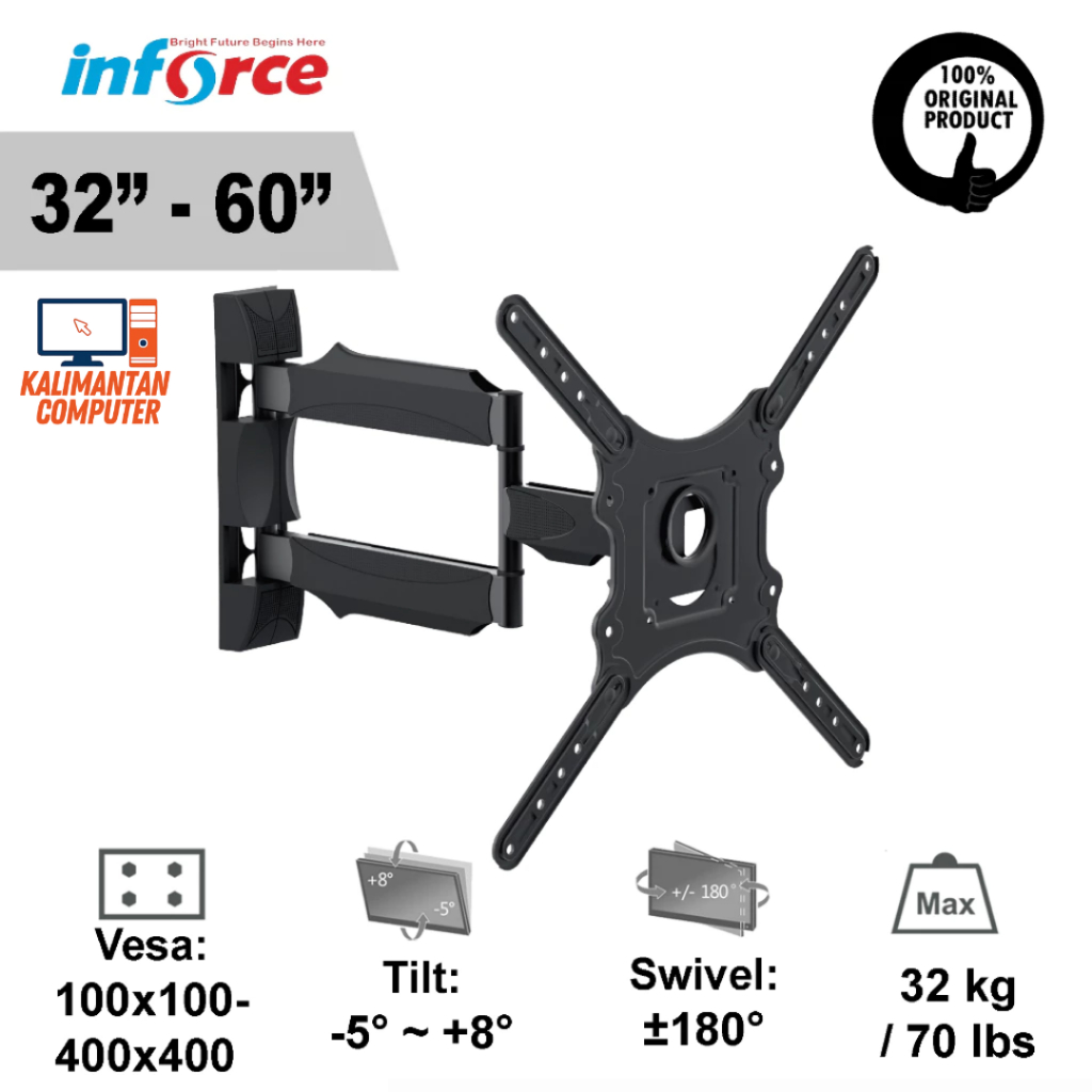 UNIVERSAL TV BRACKET T78 32-60 INCH INFORCE BRACKET T78