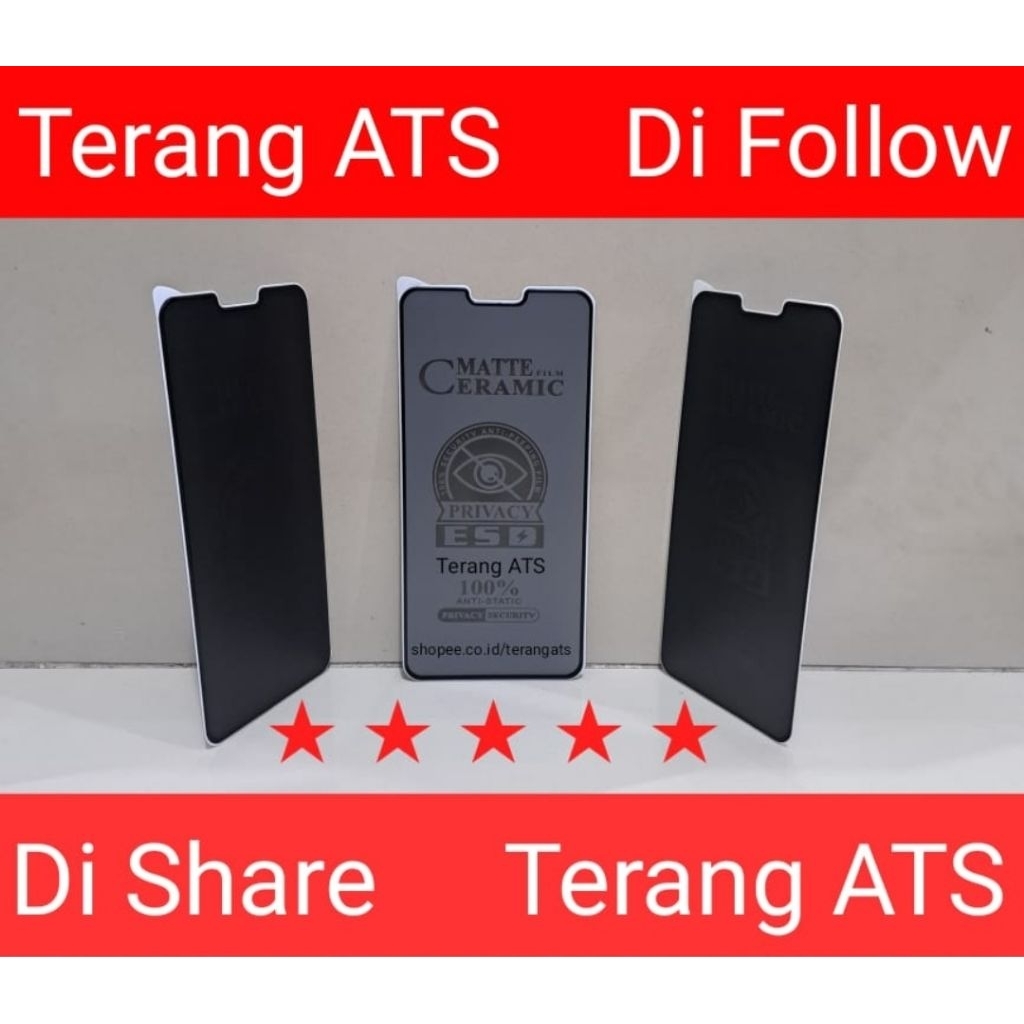 HP LAYAR Anti-Scratch เซรามิค Spy โทรศัพท์มือถือประเภท Vivo Y81 Vivo Y83 Vivo Y85 ด้านหน้าป้องกันหน้