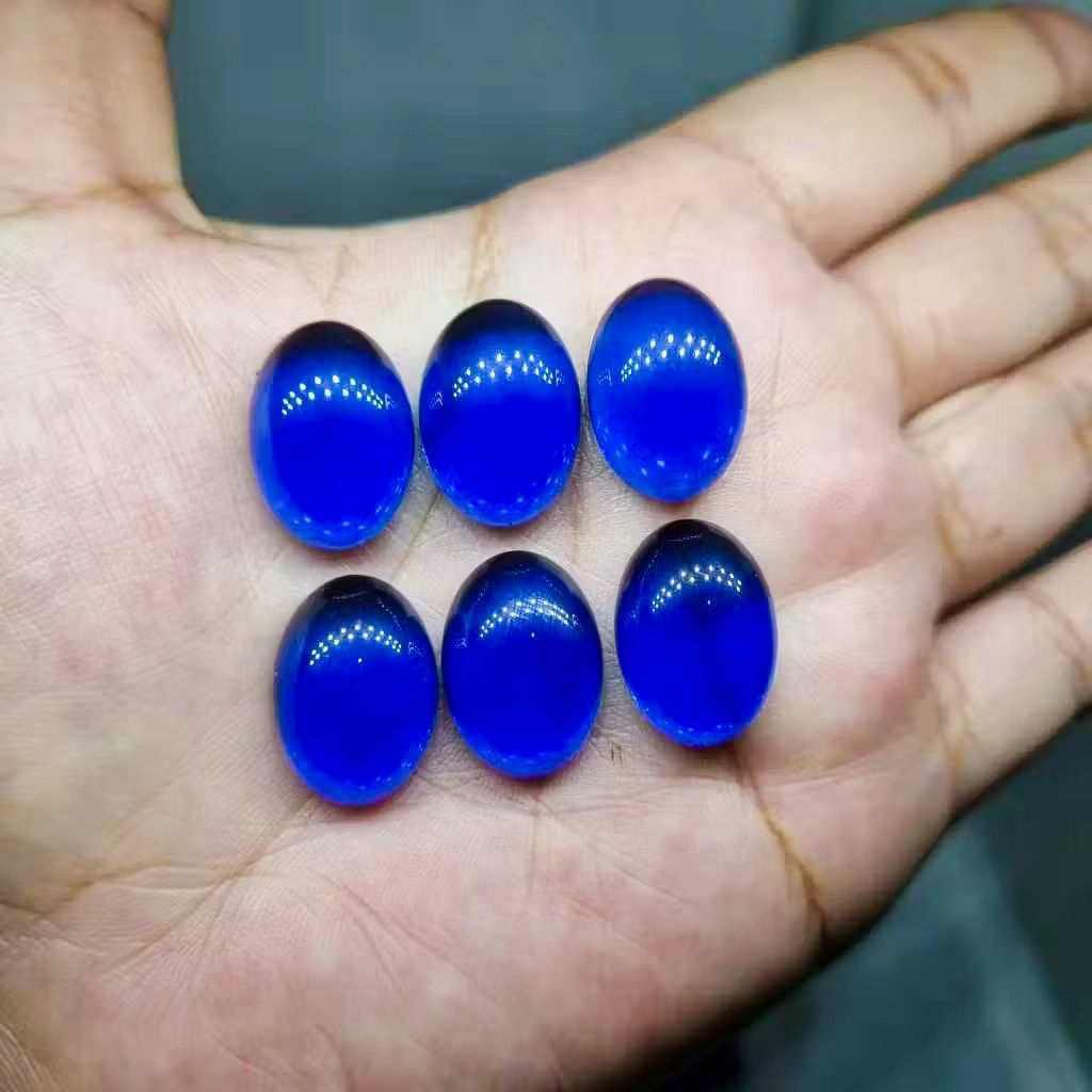 ขายส่ง 1 โหล (20 ชิ้น) หินไพลิน Cyklop King สีน้ําเงินที่ดีที่สุด 18x13 มม.