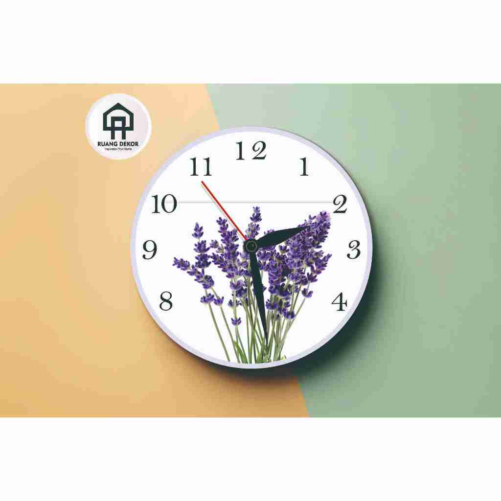 ROOM WALL DECORTATION CLOCK FLOWER MOTIF MOST BEAUTIFUL AESTHETIC MINIMALIST WALL DECOR LIVING ROOM