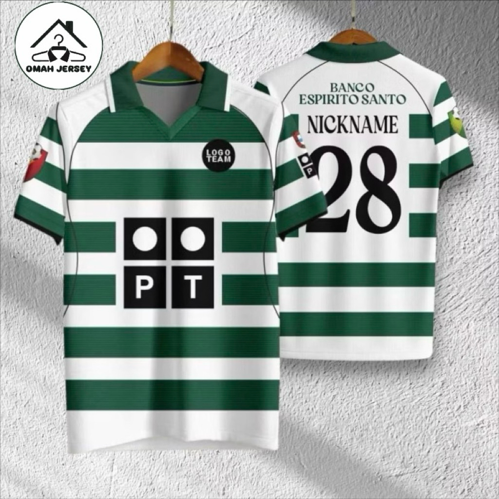 FC Jersey SP0RT1N L1SB0N 2025/2026 Polo Collar Fabric Free Request Nick Nick Name 5XL เสื้อฟุตบอล