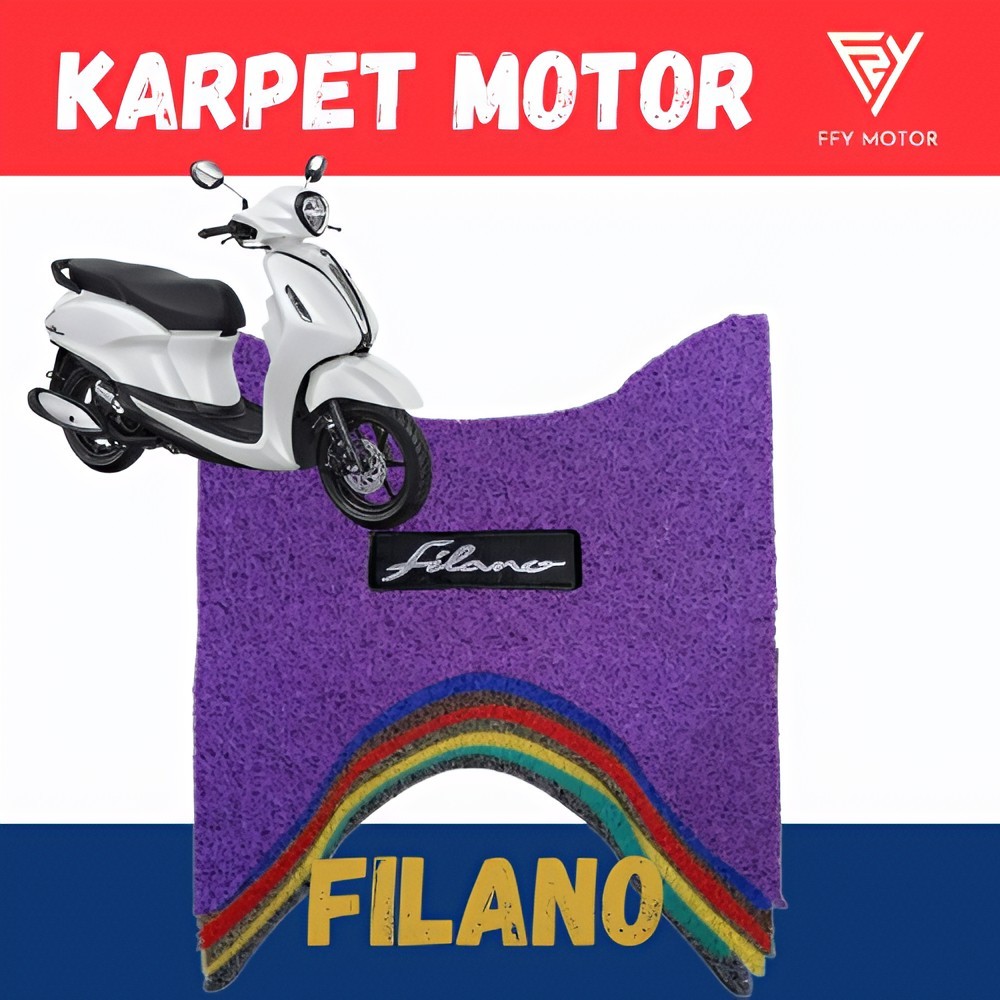 พรมรถจักรยานยนต์ Yamaha Filano - พรมบะหมี่ Filano - ที่วางเท้า Filano - เสื่อเท้า Filano