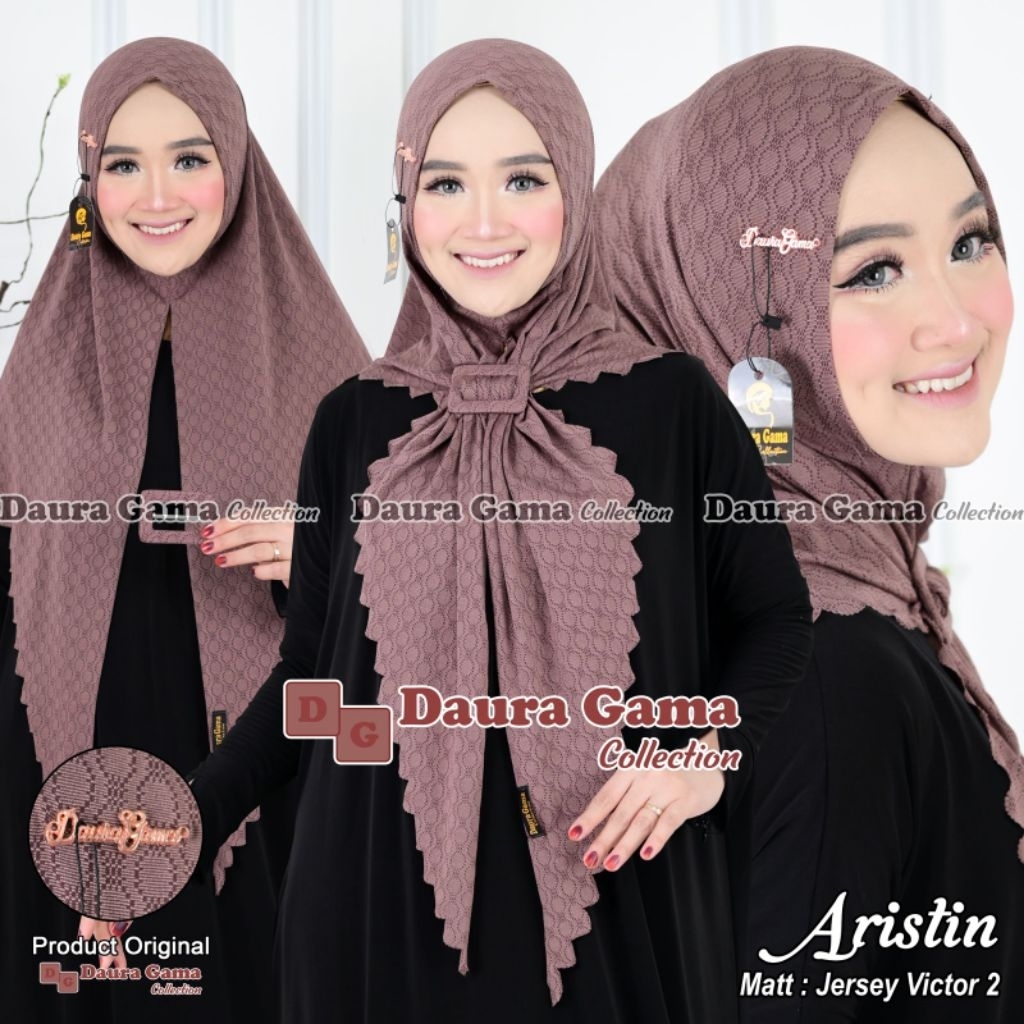 ARISTIN/INSTANT TRIANGLE HIJAB MALAY BUCKLE/ViTRA 2 MATERIAL By Duragama [Arrhijab]