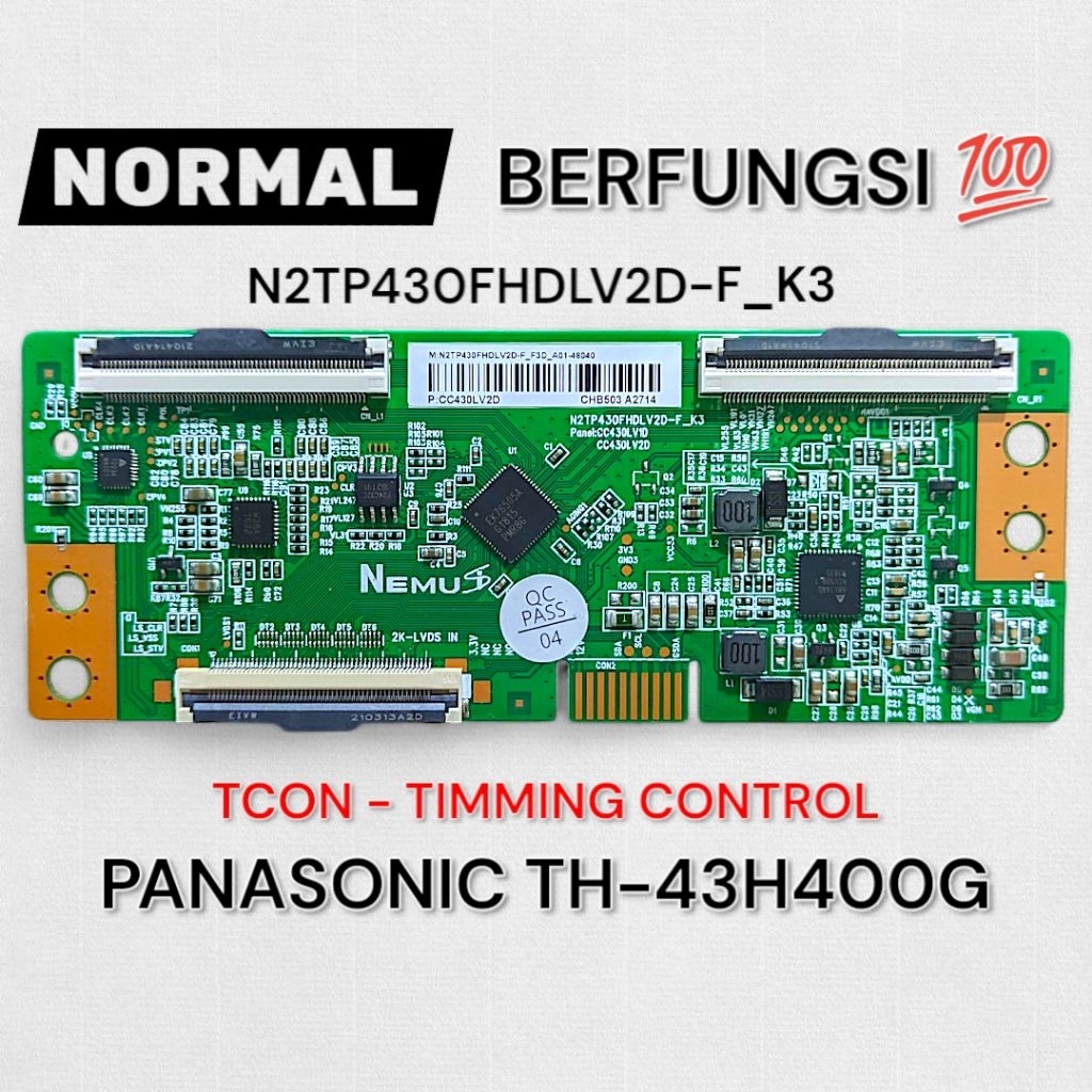 TCON TV TIMMING CONTROL ทีวี PANASONIC TH-43H400G PANASONIC 43H400G